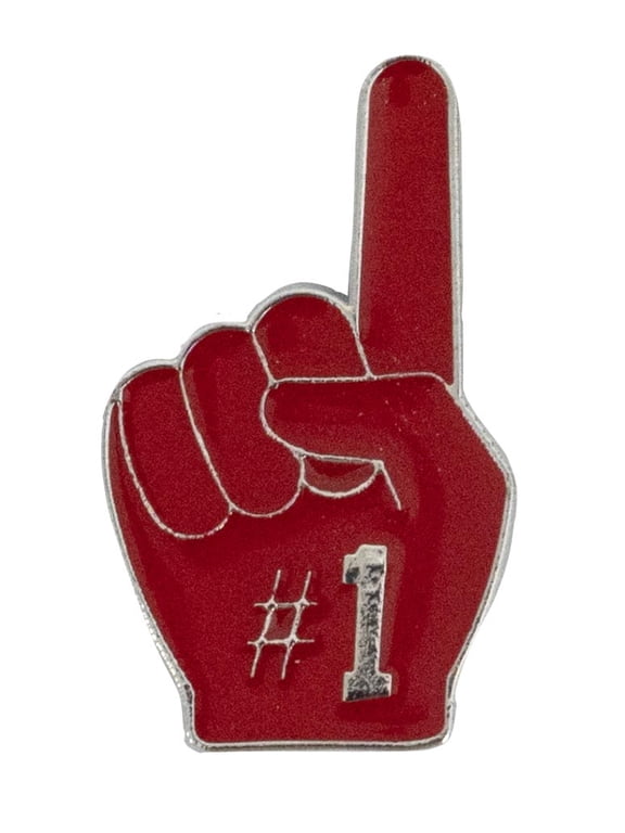 Foam Finger Pin Number One Red