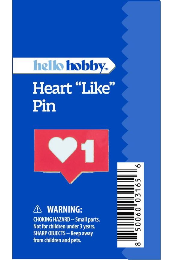 Heart Like Metal Pin with Red White Design for Everyday Use
