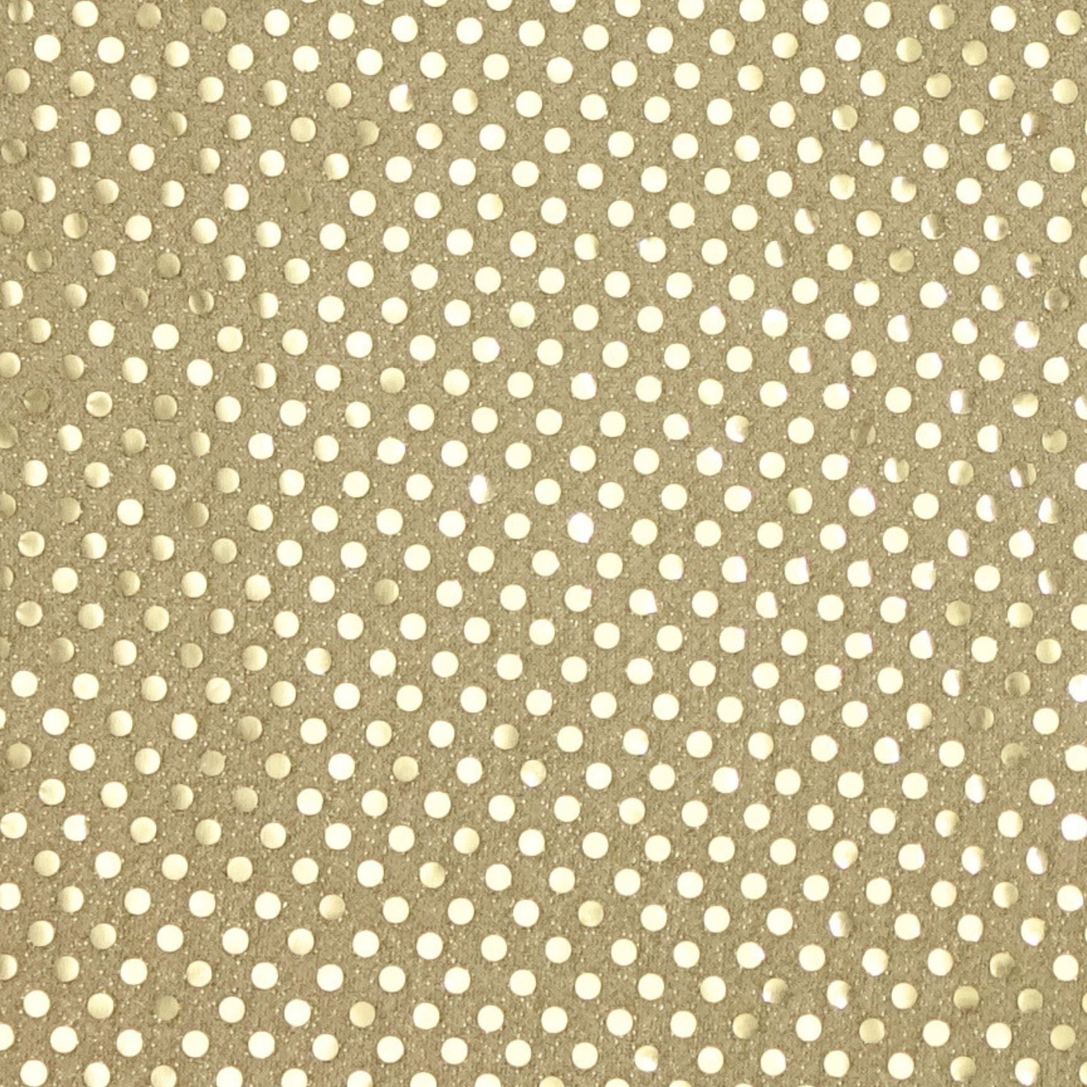 Hello Hobby Small Dot Sequin Sewing & Craft Fabric, Gold, 38 in x 72 in Precut, 2 Yards, 75% Polyester/25% Metallic