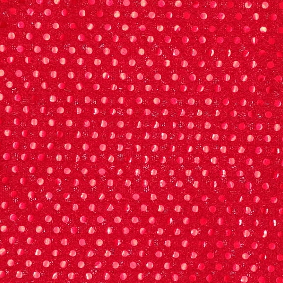 Hello Hobby Small Dot Sequin Sewing & Craft Fabric, Red, 2-Yard Precut 38 in x 72 in, 85% Polyester/15% Metallic