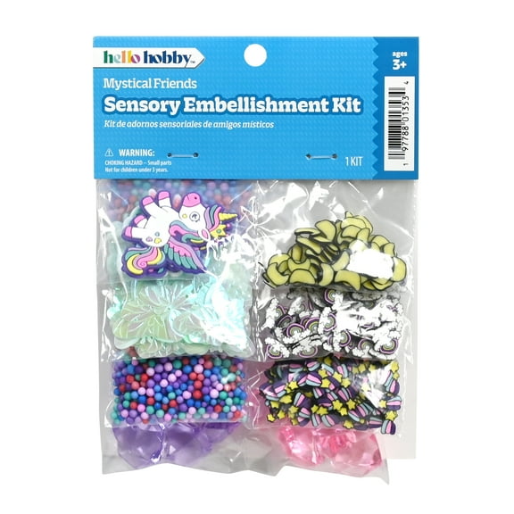 Hello Hobby Sensory Embellishment Kit with Mystical Friends Theme - Multicolor