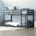 thumbnail image 1 of HH2 Home Essentials Campbell Wood Twin Over Twin Floor Bunk Bed, Navy, 1 of 13
