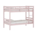 thumbnail image 1 of HH2Home Essentials Campbell Wood Twin Over Twin Bunk Bed, Light Pink, 1 of 14