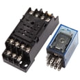 thumbnail image 1 of HH54P DC 12V Coil 4PDT 14 Pins Electromagnetic Power Relay DYF14A Base, 1 of 6