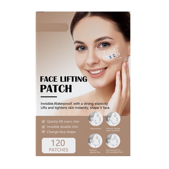 HHBEAUTY 120 Pcs Face Tape Lifting Invisible, Neck Tape Facelift Tape for Face Invisible Use Before Makeup, Facial Adhesive for Lifting Sagging Skin, Wrinkles, Neck, Double Chin, Jowls, and Eyes