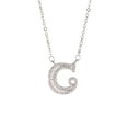 thumbnail image 1 of HHBEAUTY 14K Silver Plated Cubic Zirconia Initial Necklace, Letter Dainty Necklaces for Women, Initial Pendant Necklace Tiny Letter Name Necklaces, Gift for Momen & Mom, 1 of 4