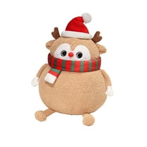 HHBEAUTY 15.7 Inch Christmas Elk Throw Pillow，Soft Plush Stuffed Elk Shaped Decorative Throw Pillows, Xmas Hugging Pillows Cushion for Bedroom Living Room Sofa Bed Couch