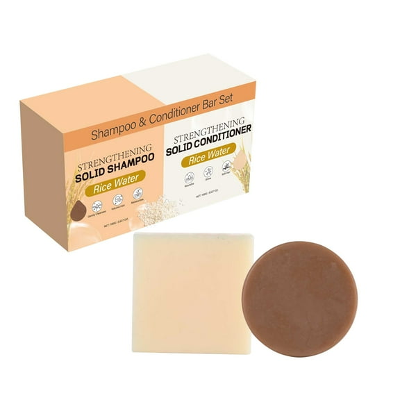 HHBEAUTY 2 Pack Rice Water Shampoo And Hair Soap Bar Set,Solid Hair Bar And Conditioner Effect Hair Soap,Organic Shampoo Bars For Hair With All Natural Plant Based Essential Oils, Out Frizz
