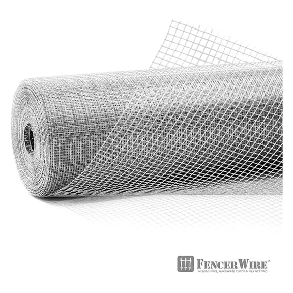 HHBEAUTY 23 Gauge Galvanized Hardware Cloth, 1/4" x 1/4" Mesh Size, 3 Feet Wide x 25 Feet Long, Sturdy Wire Netting for Pest Control, Crafts, Vent Covers