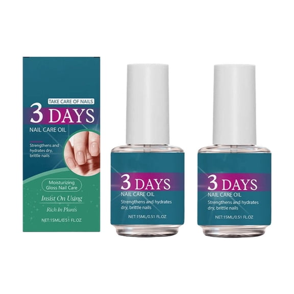 HHBEAUTY 2PCS 3 Day Nail Care, Nail Care Oil with Keratin, Keratin 3 Day Nail Care Oil, Daily Strengthening Nourishment