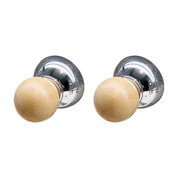 HHBEAUTY 2Pcs Wood Suction Cup Hooks, Heavy Duty Vacuum Suction Cup Hooks, Wall Mount Waterproof Reusable Utility Hooks for Bathroom Kitchen and Window Glass Office