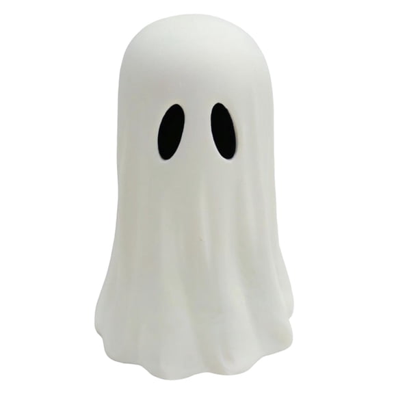 HHBEAUTY 2pcs Halloween Paper Mache Ghost Tabletop Decoration, Paper Mache Ghost Tabletop Decoration, White, 3.94" Halloween Indoor Decor, Mantel, Shelf, Party Decor