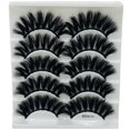 thumbnail image 1 of HHBEAUTY 8D High-Grade Faux Mink Wispy Lash, Long Thick Cat Fox Eye Lashes Full Curly Eyelash, Anime Fake Eyelashes Extensions Strip Pack for Beginner 5 Pairs, 1 of 4
