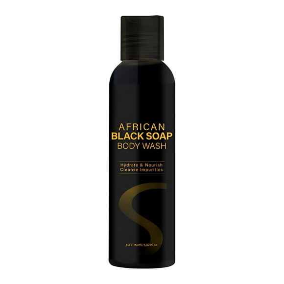 HHBEAUTY African Black Soap Body Wash Calm and clearing body wash for 24H Visible Moisture for Healthy&Glowing Deep Cleansing & Hydrating