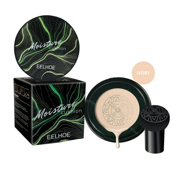 HHBEAUTY Air Cushion CC Cream Mushroom Head Foundation, Moisturizing BB Cream Makeup Long Lasting Matte Concealer, Ivory