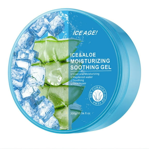 HHBEAUTY Aloe Vera Gel for Face & Body, Fast Absorbing & Non-Sticky, Deep Hydration & Moisturizing for Dry Skin, Sunburn Relief, After Shave, Hair & Scalp Care, All Skin Types, Mint Aloe Vera