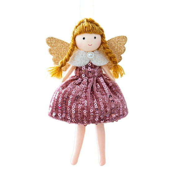 HHBEAUTY Angel Christmas Ornaments, Hanging Plush Doll Charms, Festive Decoration Pendants for Trees, Home, Office