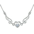 thumbnail image 1 of HHBEAUTY Angel Wings Heart Pendants Necklace for Women Dainty Zircon Chain, Necklace Jewelry for Her Friend Wife Mom Anniversary Wedding Birthday Valentines Mother's Day Gifts, 1 of 9