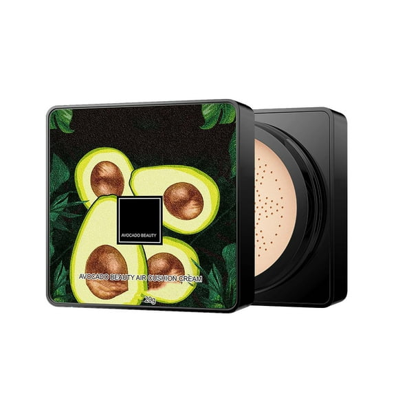 HHBEAUTY BB Mushroom Air Cushion, Avocado Cushion Natural Concealer Cream, All-Day Lasting Nude Foundation, Even Skin Tone Makeup Base, Easy to Apply, Thin, Moist