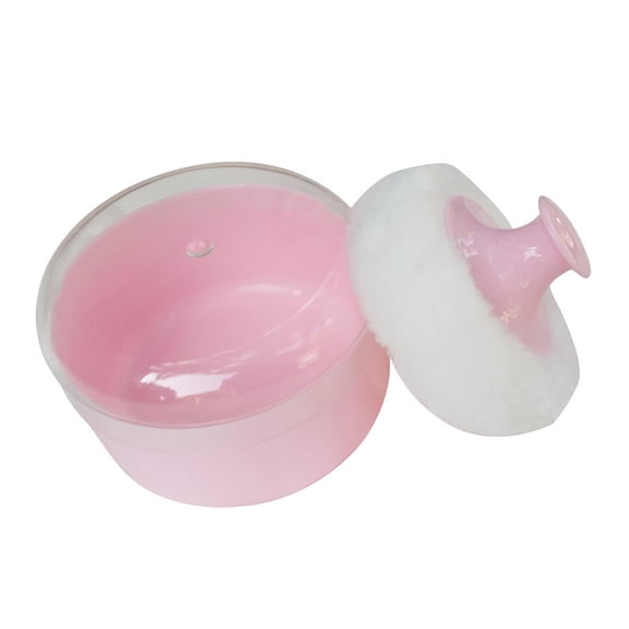 HHBEAUTY Baby Body Cosmetic Powder Puff Body Powder Puff and Container Case， Pink