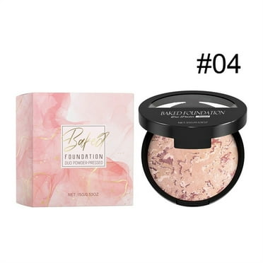 HHBEAUTY Baked Luminous Pressed Powder–Glow-Infused Foundation,Highlighter & Setting Powder in One–Color-Correcting,Oil-Control,Long-Lasting Coverage for All Skin Tones