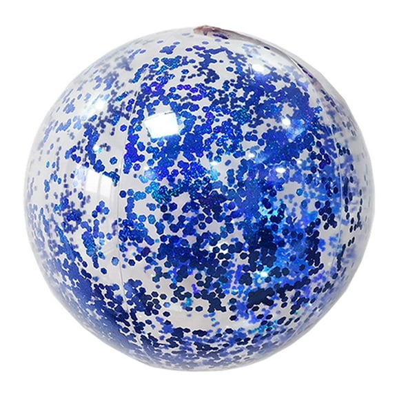 HHBEAUTY Beach Balls - 12 Inch Inflatable Beach Balls - Glitter Transparent Beach Balls, Perfect for Summer, Swim Parties & Water Games