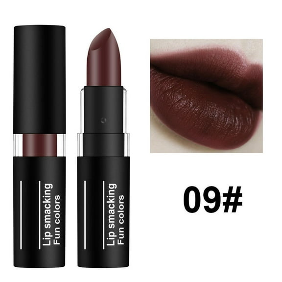 HHBEAUTY Black Red Matte Lipstick for Women - Pigmented Lip Crayon & Face Paint Stick for Everyday Halloween Birthday Party Wear, Vegan & Cruelty-Free, Full-Coverage Matte Lipstick
