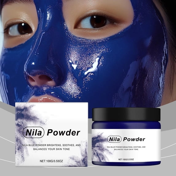 HHBEAUTY Brightening And Firming Mask Blue Powder Moroccan, Blue Powder For Skin, For DIY Skincare, Brightening, Pore Minimizer, Natural
