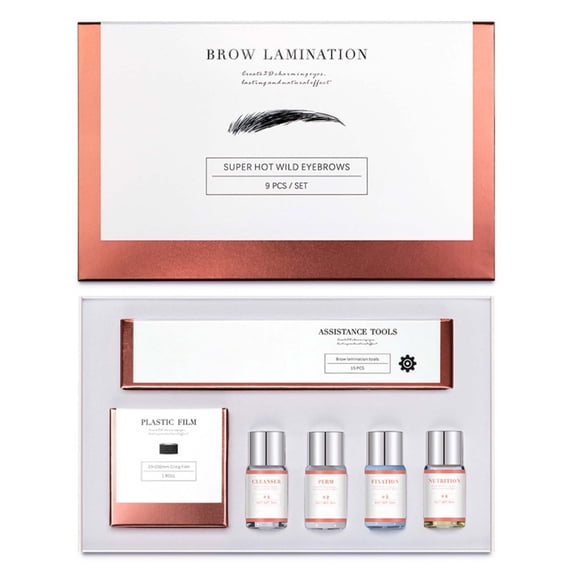 HHBEAUTY Brow Lamination Kit, Professional With Keratin, Lift and Shaping for 3D Natural Fuller Thicker Wild Eyebrows, At Home DIY Long Lasting Eyebrow Perming Kit for Fuller and Messy Eyebrows
