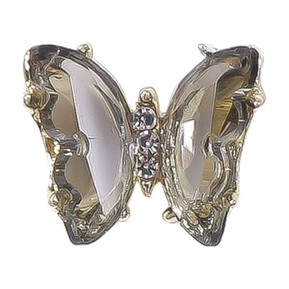 HHBEAUTY Butterflies Zircon 3D Nail Charms For Nail Art 3D Luxury Alloy Nail Art Accessories Charms For Nails Nail Butterflies For Acrylic Nails 3d Butterfly Nail Art Crystals Rhinestones Gems
