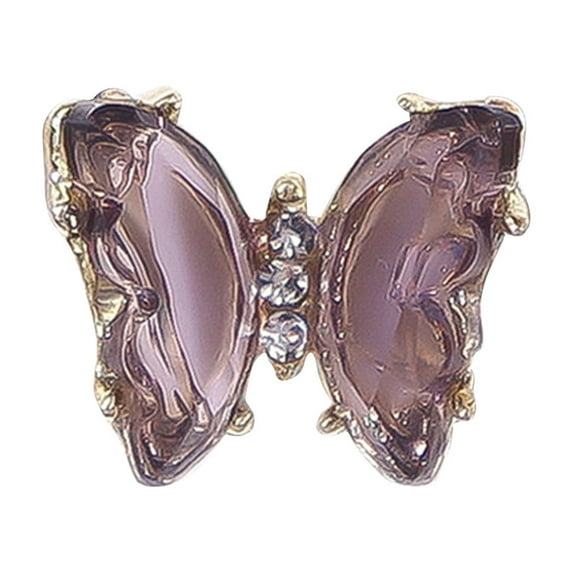HHBEAUTY Butterflies Zircon 3D Nail Charms For Nail Art 3D Luxury Alloy Nail Art Accessories Charms For Nails Nail Butterflies For Acrylic Nails 3d Butterfly Nail Art Crystals Rhinestones Gems