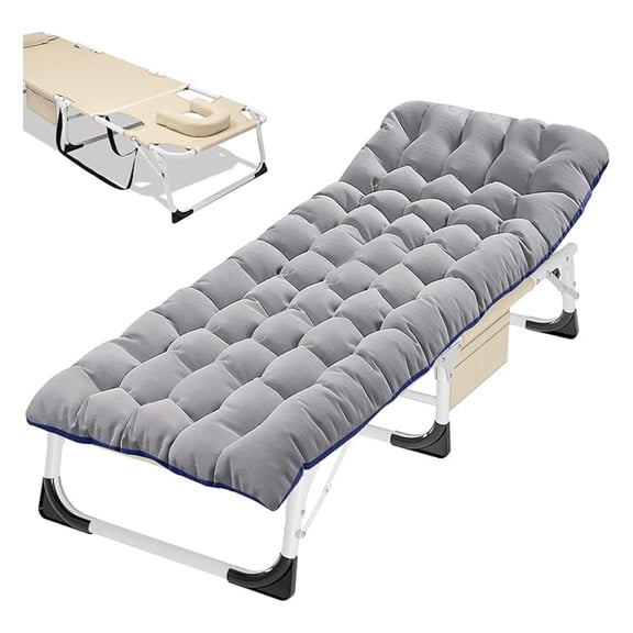 HHBEAUTY Camping Cot for Adult 28" Extra Wide, Heavy-Duty 1200D Oxford Cot for Sleeping, Portable Folding Camp Bed with Mat & Carry Bag