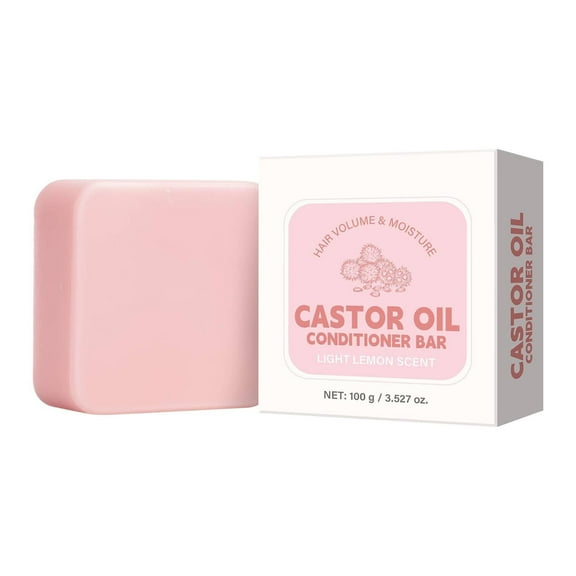 HHBEAUTY Castor Oil Conditioner Bar - Nourishing & Soothing Natural Deep Conditioner for All Hair Types - Hair Moisturizing, Cleansing Solid Soap Bar - Zero Waste, No Animal Trials