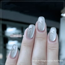 HHBEAUTY Cat Eye Gel Nail Polish, Translucent Color, Ceramic Moonlight Magnetic Gel Polish High Glossy Shine Effect Nail Art Manicure Home DIY for Women Girl