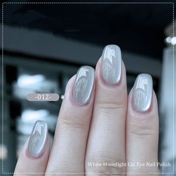 HHBEAUTY Cat Eye Gel Nail Polish, Translucent Color, Ceramic Moonlight Magnetic Gel Polish High Glossy Shine Effect Nail Art Manicure Home DIY for Women Girl