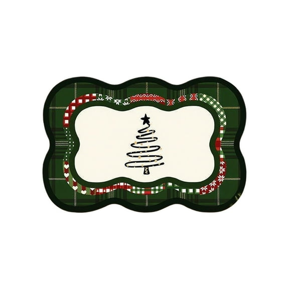 HHBEAUTY Christmas Diatomaceous Earth Bath Mat，Christmas Bathtub mat Non-Slip Quick Drying Floor Mat Super Absorbent Fit Underdoor Mat-Washable Bathroom Floor Mats-Shower Rug