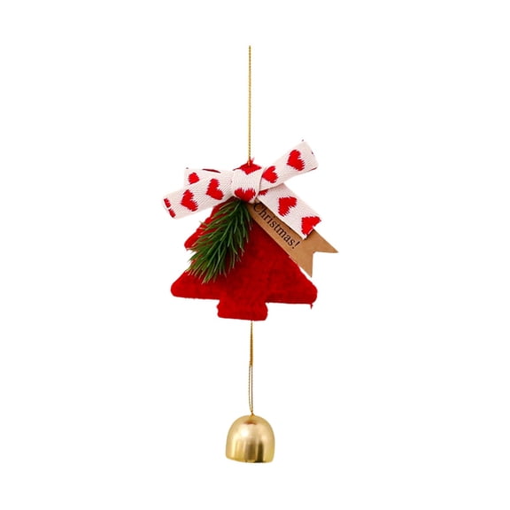 HHBEAUTY Christmas Gold Jingle Bells, Christmas Tree Decoration Bells Ornaments, Christmas Bow with Bells Plush Pendant Decorative Hanging Ornaments for Indoor Outdoor Home Car Bag Party Decor