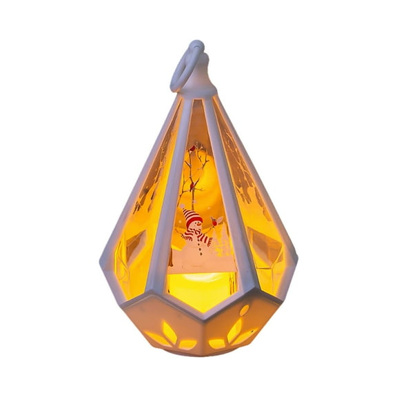 HHBEAUTY Christmas Mini LED Lanterns, Hanging Lanterns for Tree Home Decor, Outdoor and Indoor Portable Night Lanterns, Handheld Lamp