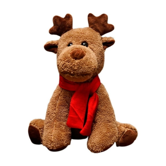 HHBEAUTY Christmas Plushs Christmas Doll -Cute Elks Snowman Toy With Scarf Makes, A Great Gift For Kids Holiday Party Exchange Or Soft Festive Fall And Winter Home Decor