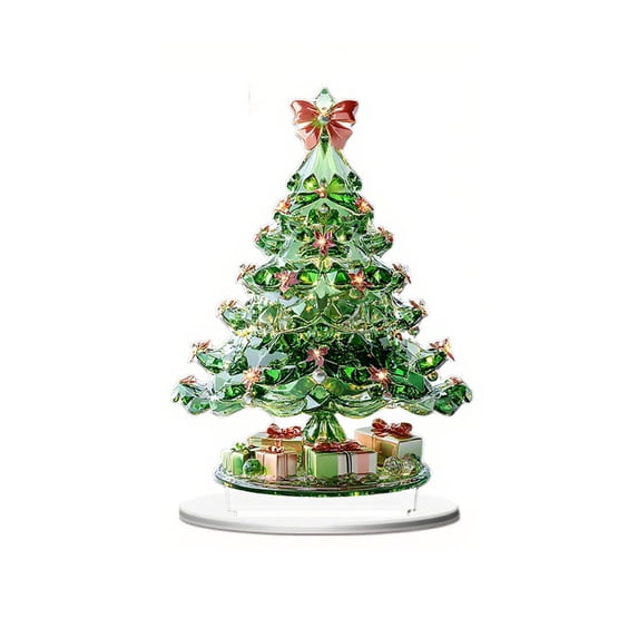 HHBEAUTY Christmas Tree Desktop Ornaments Art Acrylic, Desktop Christmas Decorations, Christmas Tree for Home Decor Office Decor