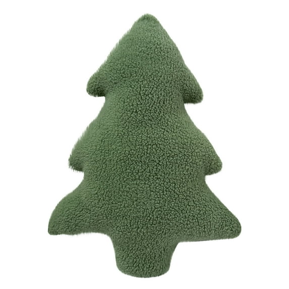 HHBEAUTY Christmas Tree Pillow, Cute Xmas Tree Shaped Plush Pillow Stuffed Christmas Decor, Soft Cozy Decorative Pillow for Living Room, Bedroom, Sofa & Bed