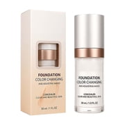 HHBEAUTY Color Changing Foundation for Mature & Aging Skin, Natural Moisturizing, Brightening and Concealing Liquid Foundation for All Skin