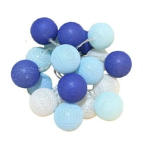 HHBEAUTY Cotton Ball String Lights 118" LEDs Battery Operated for Xmas Wedding Halloween Holiday Party Fairy Light, Room Tent Cottons Thread Light Strip