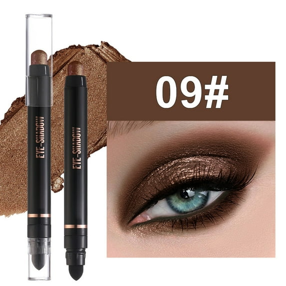 HHBEAUTY Cream Eye-Shadow Stick, Waterproof Cream Eyeshadow Pen Rotatable Creamy Eye Shadow Pencil Crayon, Matte and Shimmer Eyeshadow Makeup Stick with Sponge Smudger