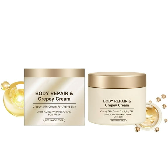 HHBEAUTY Crepe Repair Cream Anti-Aging Crepey Skin Treatment Restore, Lift, Tighten & Smooth Loose Skin Collagen Boosting Body, Neck & Facial Repair Cream