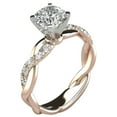 thumbnail image 1 of HHBEAUTY Cut Rose Gold Moissanite Wedding Band Engagement Rings for Women, Rose Gold Ring Womens Diamond Engagement Wedding Band Rings Jewelry Gift for Moms, 1 of 9