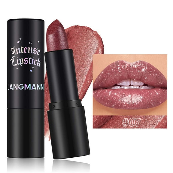 HHBEAUTY Diamond Glitter Matte Lipstick,Ruby Red Metallic Shimmer Lip Gloss Lip Tint Stain,Sparkling High Pigment Tinted Lip Balm,Longlasting Waterproof Non-Stic Cup Lipstain Lipgloss,Gift for Women