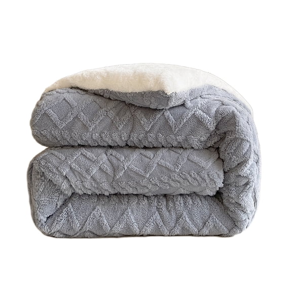 HHBEAUTY Double Layer Thickened Lamb Plush Blanket,Winter Soft Warm Bed Blankets,Solid Color Reversible Milk Velvet Blanket,Fluffy Fuzzy Cozy Bed Blankets,for Couch Bed Sofa Chair, 59x78.7"