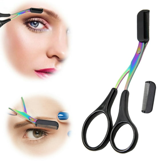 HHBEAUTY Eyebrow Trimmer Scissor, New Non-Slip Eyebrow Cutter Hair Removal Eyebrow Scissors Makeup Tool, Eyebrow Scissors with Comb Precision Eyebrow Trimming Scissors for Men Women Gifts