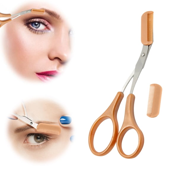 HHBEAUTY Eyebrow Trimmer Scissor, New Non-Slip Eyebrow Cutter Hair Removal Eyebrow Scissors Makeup Tool, Eyebrow Scissors with Comb Precision Eyebrow Trimming Scissors for Men Women Gifts